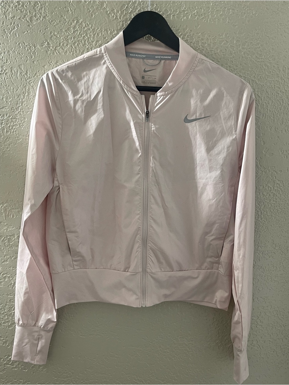 Nike Women's Pale Pink Lightweight Bomber Jacket Small